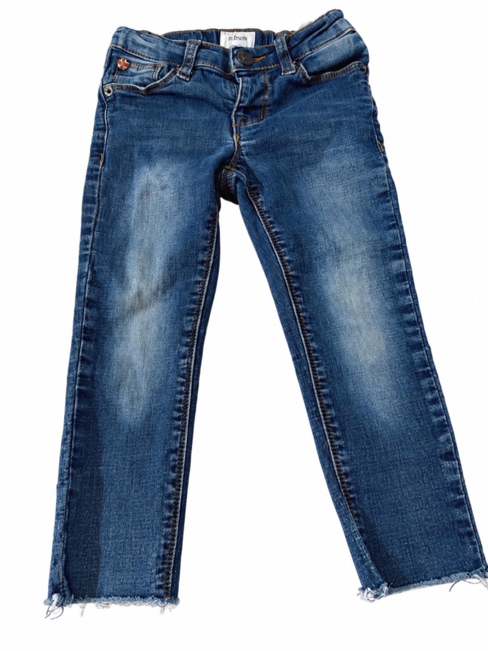 Hudson Jeans Kids Blue Washed Straight-Leg Denim
